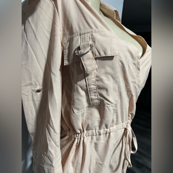 Bluebelle Beige Wrap Dress - Picture 3 of 7